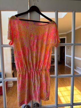 Lilly Pulitzer Pink & Yellow Floral Mini Dress